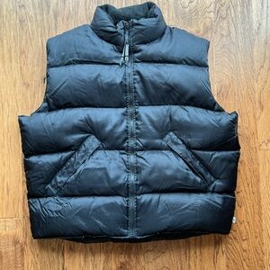 Vintage Duck down black puffer vest size XL
